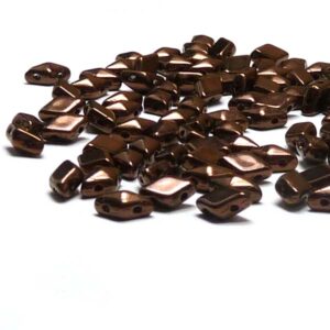 DiamonDuo ”23980-14415” Jet Bronze 2-hålspärla 8*5 mm, 50 st