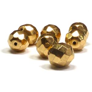 24 karat förgylld ”26200” firepolish 10 mm, 1 st