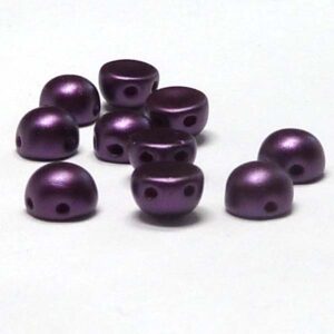 2-hole cabochon ”25032” Pastel Bordeaux 6 mm, 10 st