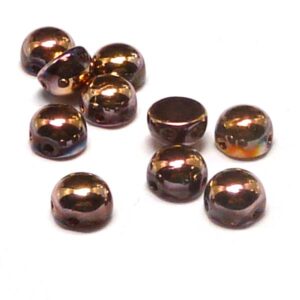 2-hole cabochon ”00030-27143” Crystal Full Capri Rose 6 mm 10 st