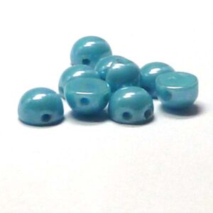 2-hole cabochon ”63020-14400” Turquoise Shimmer 6 mm 10 st