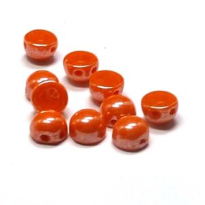 2-hole cabochon ”93120-14400” Opaque Hyacint Shimmer 6 mm 10 st