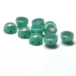 2-hole cabochon ”63120-28303” Jade Light Full AB 6 mm 10 st
