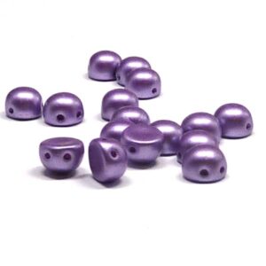 2-hole Cabochon ”25012” Pastel Lila 6 mm, 10 st