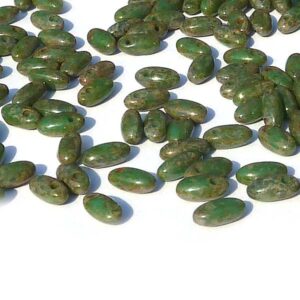 Rizo® Beads – ”63140-86805” Jade dark travertin 6*2,5 mm, 10 gr