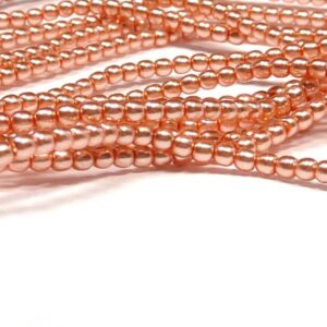 Shiny Light Salmon ”70426” rund glaspärla 3 mm, 150 st