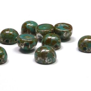 2-hole cabochon ”63020-43400” Turquoise Picasso 6 mm 10 st