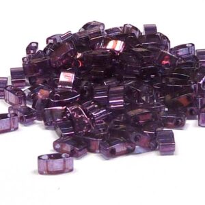Half Tila Bead ”HTL316” Light Amethyst Gold Luster, 5*2,5*1,9 mm