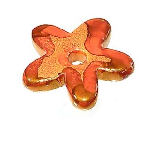 Blomma – orangebrun i keramik, 32 mm