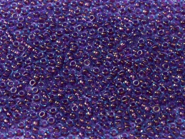 Miyuki 15/0 seedbead "352" Fuchsia Lined Aqua Luster 10 gr