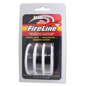 Fireline ”Black Satin” i mix, 4,6 och 8 lb, 15 yard*3