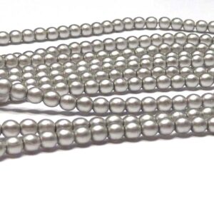 Satin – Cool Grey ”75483” rund glaspärla 3 mm, 150 st