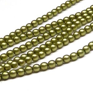 Satin Spring Bud Matted ”75457” rund glaspärla 3 mm, 150 st