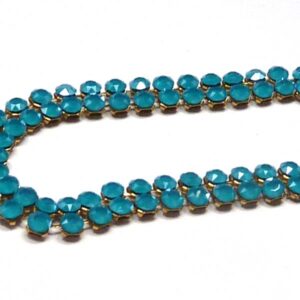 40001 Swarovski Crystal Mesh ”Azure Blue Gold” ca 2,7 mm 12 st