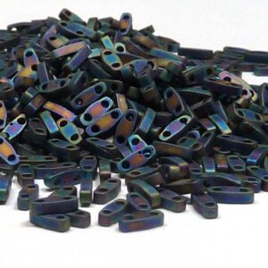 Quarter Tila Bead ”QTL401FR” Black Matted AB 5*1,2*1,9 mm