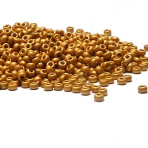 Miyuki 15/0 seedbead ”4202F” Matt Duracoat Galvanized Gold 10 gr