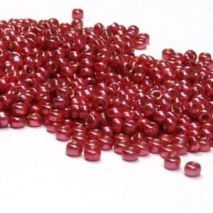 Miyuki 15/0 seedbead ”4211” Duracoat Galvanized Lt Cranberry 10