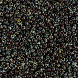 Miyuki 11/0 seedbead ”4503” Picasso Transparant Red Brown10 gr