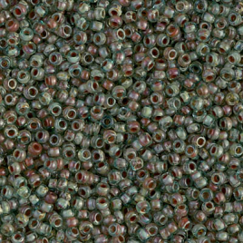 Miyuki 11/0 seedbead ”4506” Picasso Transparant Olivine 10 gr
