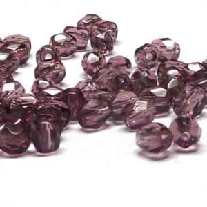 Amethyst ”20060” firepolish 4 mm 100 st