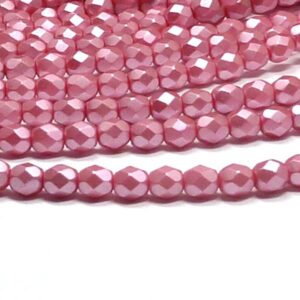 Alabaster Pastel Pink ”02010-25008” firepolish 3 mm 50 st