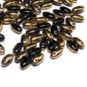 Rizo® Beads – ”23980-26441” Jet amber 6*2,5 mm, 10 gr