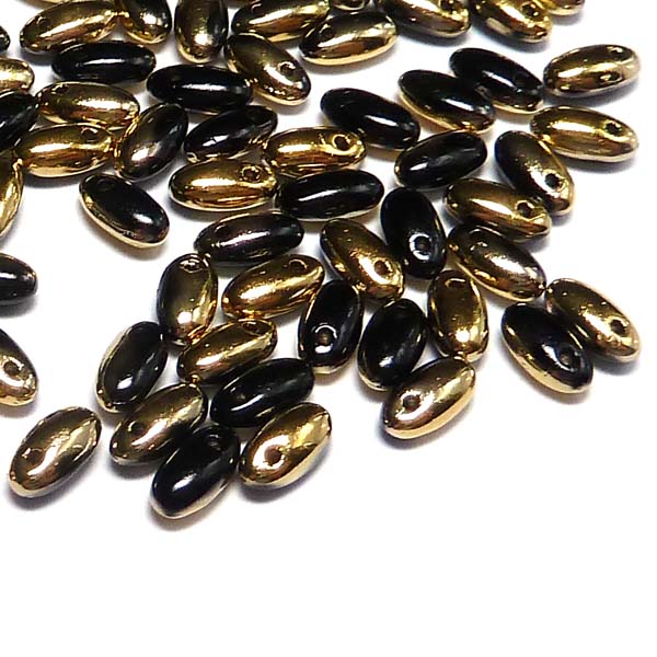 Rizo® Beads - "23980-26441" Jet amber 6*2,5 mm, 10 gr