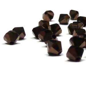 Jet Bronze M.C. machine cut bicone 4 mm ”23980-14415” 144 st