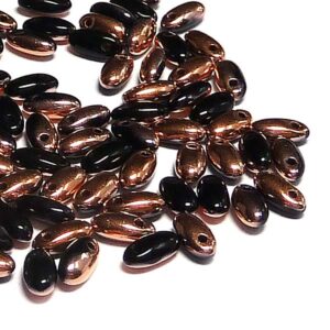 Rizo® Beads – ”23980-27101” Jet capri gold 6*2,5 mm, 10 gr