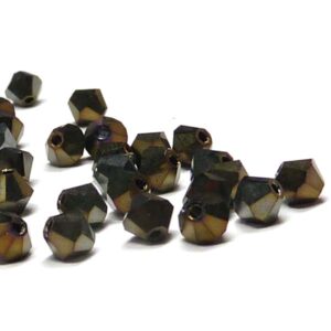 Jet Iris Brown M.C. machine cut bicone 4 mm ”21415” 144 st