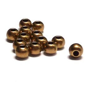 Rund metallpärla – kula – i antikguld 4 mm 10 st