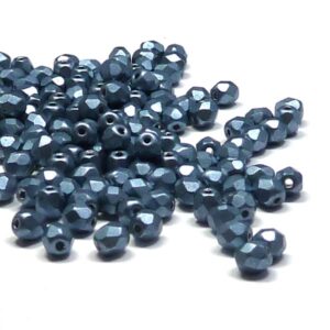 Saturated Metallic Natural Grey ”04B06” firepolish 4 mm 100 st