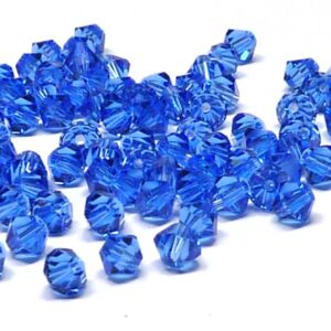5301 Sapphire Swarovskibicone 4 mm, 20 st