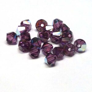 5328 Swarovski Xilion bicone Amethyst AB 4 mm, 20 st