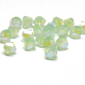 5328 Swarovski Xilion bicone Chrysolite Opal Shimmer 4 mm, 20 st