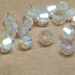 5328 Swarovski Xilion bicone Crystal ABx2 4 mm, 20 st