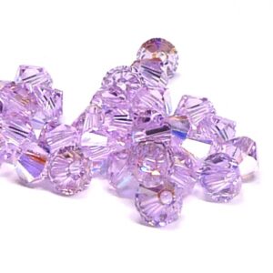 5328 Swarovski Xilion bicone Violet AB 4 mm, 20 st