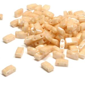Half Tila Bead ”HTL593” Light Caramel Ceylon 5*2,5*1,9 mm 5 gr