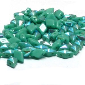 DiamonDuo ”63120-28701” Turquoise AB  2-hålspärla 8*5 mm 50 st