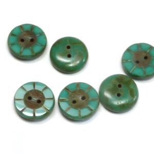Knapp – Table Cut ”63140-86805” Opaque Jade Travertin 14 mm 1 st