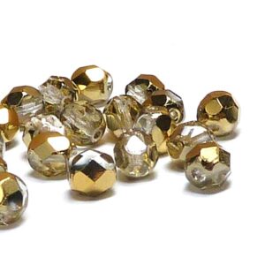 Crystal Amber ”00030-26441” firepolish 6 mm, 50 st
