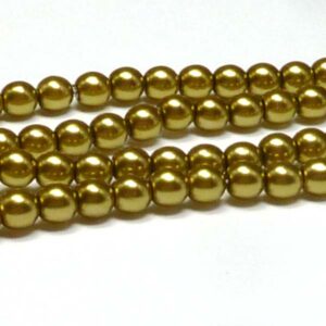 Shiny Old Green Gold ”10079” rund glaspärla 3 mm 150 st