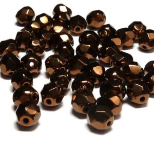 Jet Bronze ”23980-14415” firepolish 6 mm, 50 st