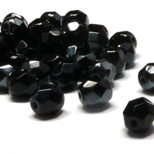 Jet Vaccum Hematite – ”23980-27201” firepolish 6 mm, 50 st
