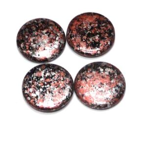 Extra Low Cabochon ”23980-45705” Jet Tweedy Red 18 mm 2st