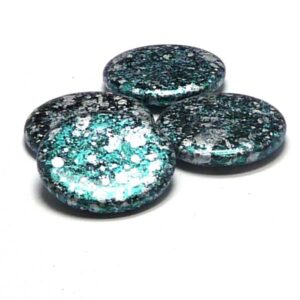 Extra Low Cabochon ”23980-45707” Jet Tweedy Green 18 mm 2st