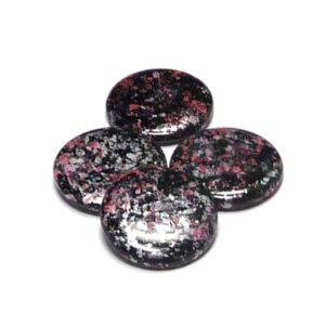 Extra Low Cabochon ”23980-45708” Jet Tweedy Pink 18 mm 2st