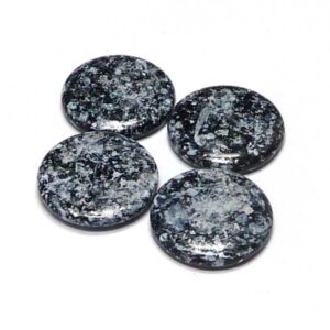 Extra Low Cabochon ”23980-45712” Jet Tweedy Light Grey 18 mm 2st