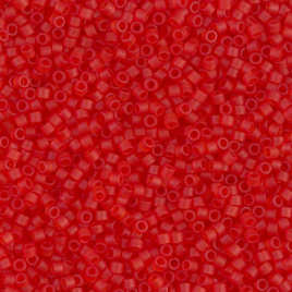 Delica 11/0 ”DB745” Transparent Matted Red Orange 5 gr