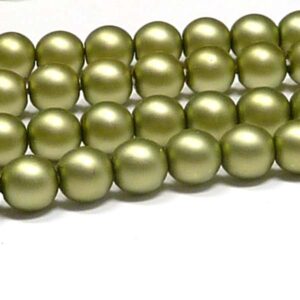 Satin Spring Bud Matted ”75457” rund glaspärla 6 mm, 100 st